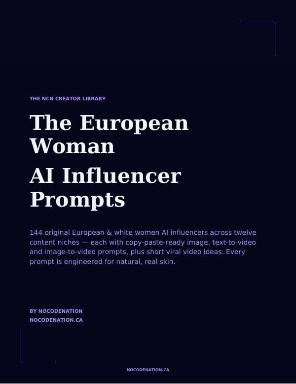 AI Influencer Bible — 304 Pages (European Women Edition)