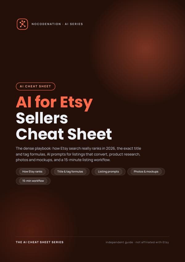 AI for Etsy Sellers Cheat Sheet