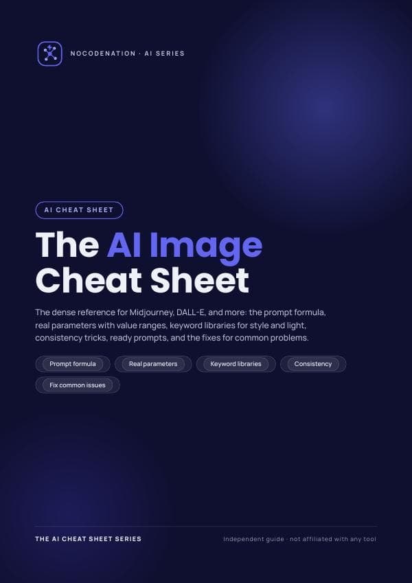 AI Image Prompt Cheat Sheet — Midjourney & DALL-E