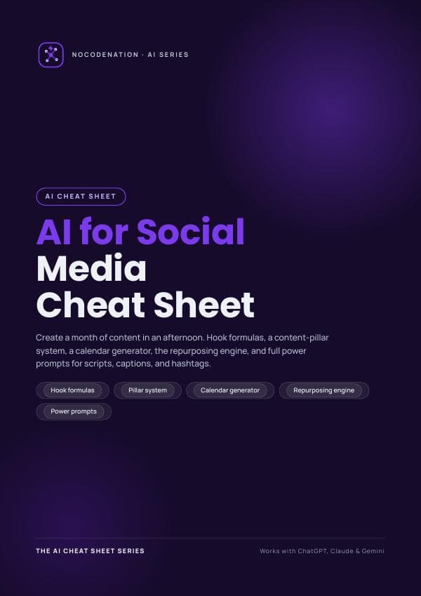 AI Social Media Cheat Sheet