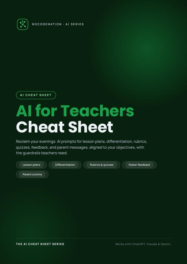 AI Teacher Cheat Sheet