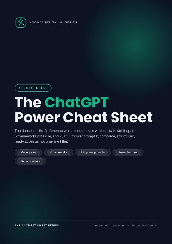 ChatGPT Cheat Sheet