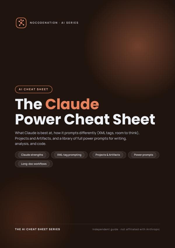 Claude AI Cheat Sheet