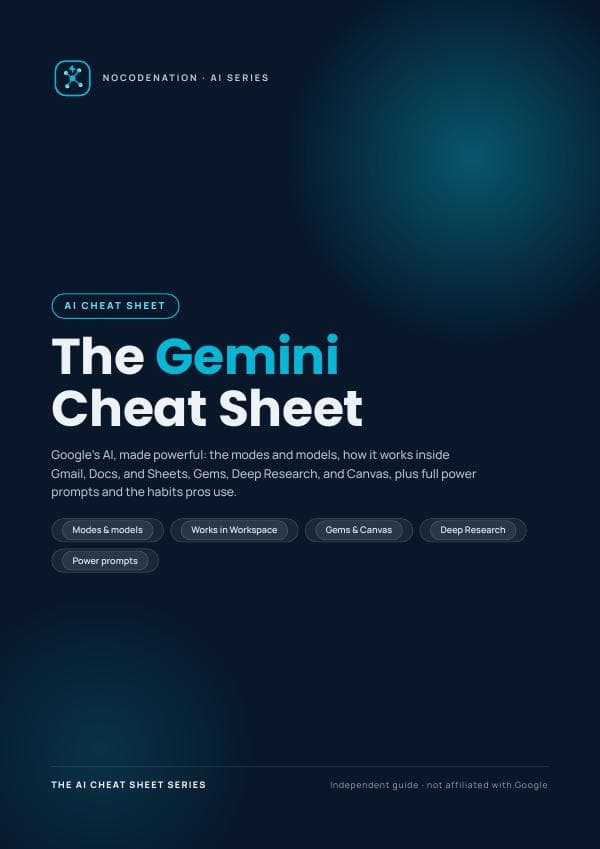Google Gemini Cheat Sheet