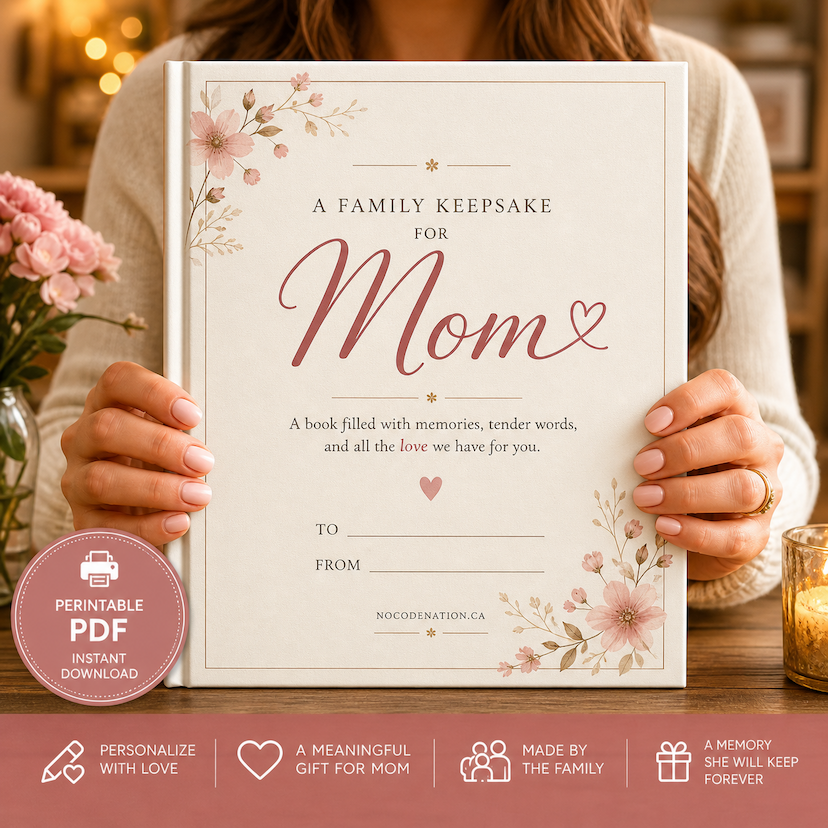 Mom Memory Book — Family Keepsake Journal