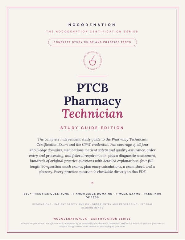 PTCB Study Guide — Pharmacy Technician Exam Prep
